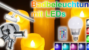 LED Badbeleuchtung Leuchter Lampen Leuchtmittel Strahler Spots bei Amazon bestellen kaufen Kerzen mit Farbwechsel fürs Bad Badezimmer LEDs